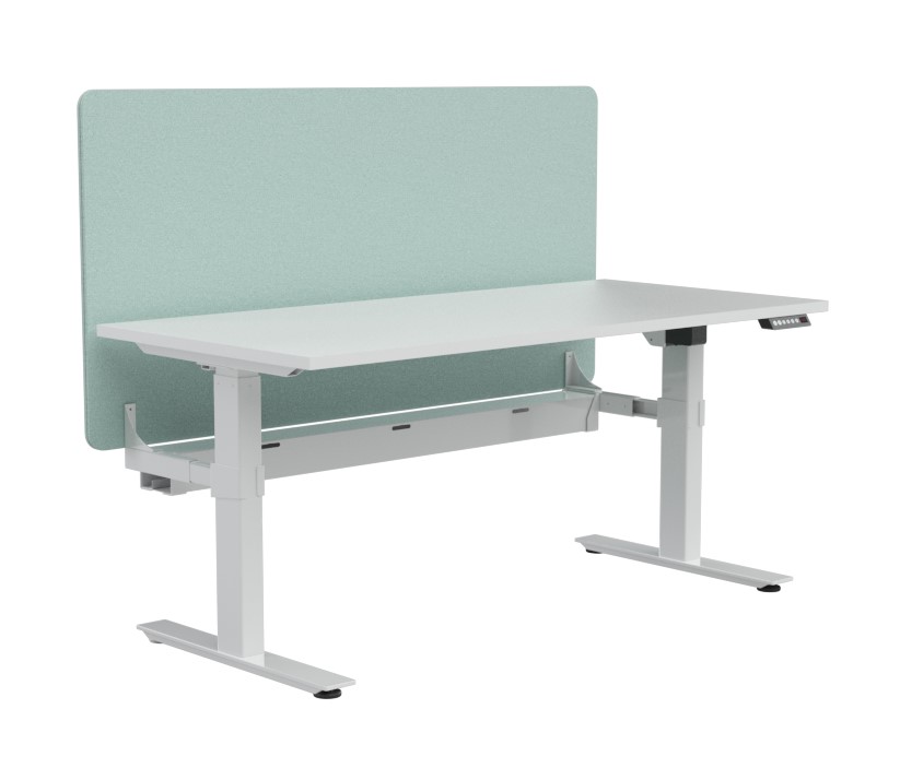 Agile Height Adjustable workstation Cable Tray - with Radius 18 Screen